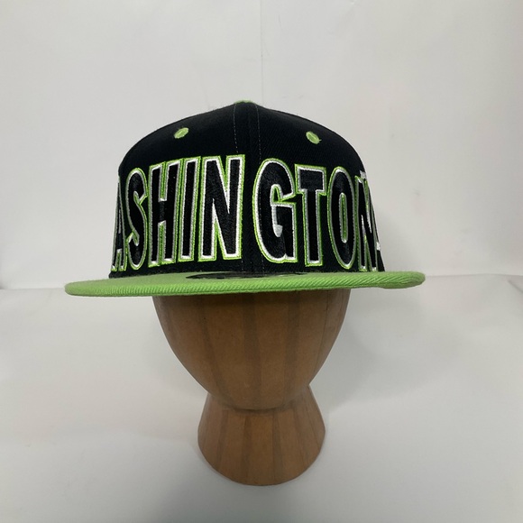 Washington DC Hat Cap Snap Back City Hunter Ultimate Headwear Black Green NWTs - Picture 15 of 15